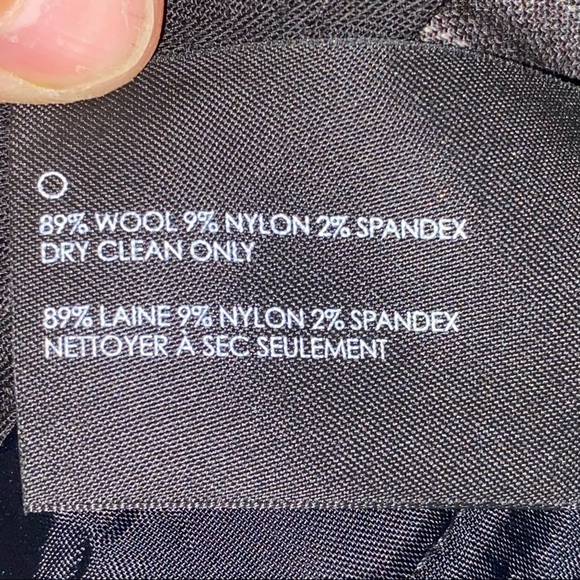 Club Monaco Gray pinstriped cropped career pants straight leg size 0 #00100566 - Picture 5 of 5